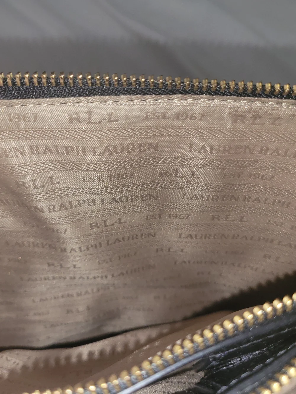 Black Leather LRL Tote Bag - Structured Everyday Handbag